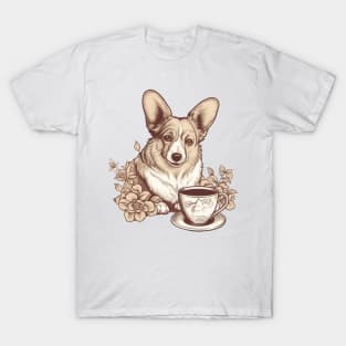 Sweet Corgi Mornings - Delightful Dog Design to Start Your Day T-Shirt